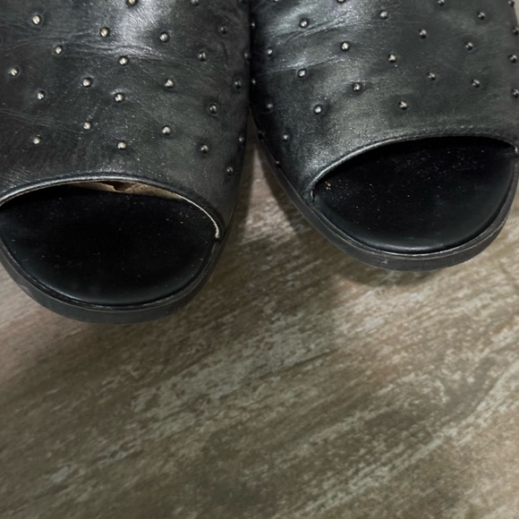 Lucky Brand Black Heeled Booties with Contemporary Cut-Out Design - Picture 7 of 12